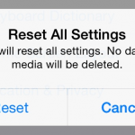 reset all settings bug ios 8 perdita dati